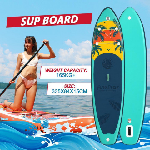 Сапборд SUPFW55A (335*84*15) сине-бирюзовый, код 78926