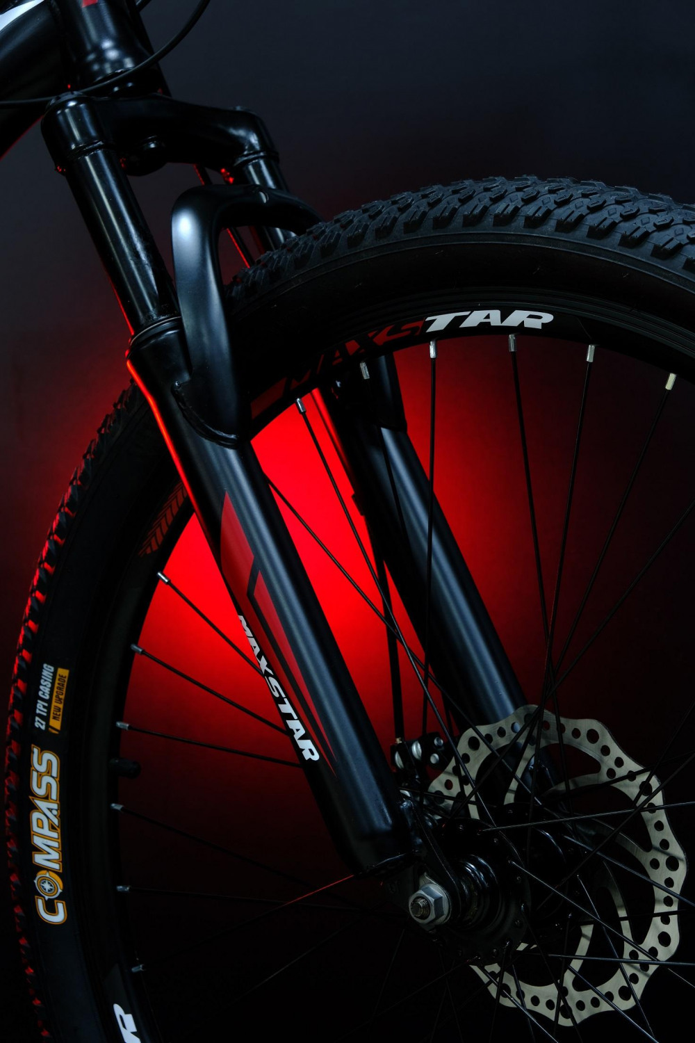 MAXSTAR 26" JUNIOR Матовый Чёрный/Красный