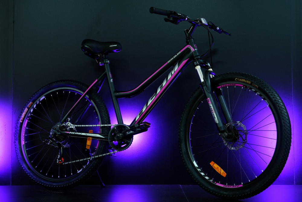 HEAM MATRIX 26 GIRL DISK Матовый Чёрный/Розовый рама 17 (на рост 155-173)