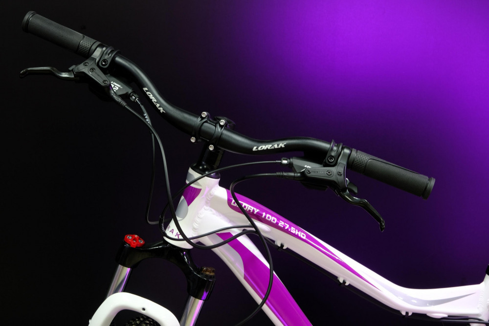 Lorak Glory 100 HD 27.5 Белый/Фиолетовый рама 19 (на рост 171-182)