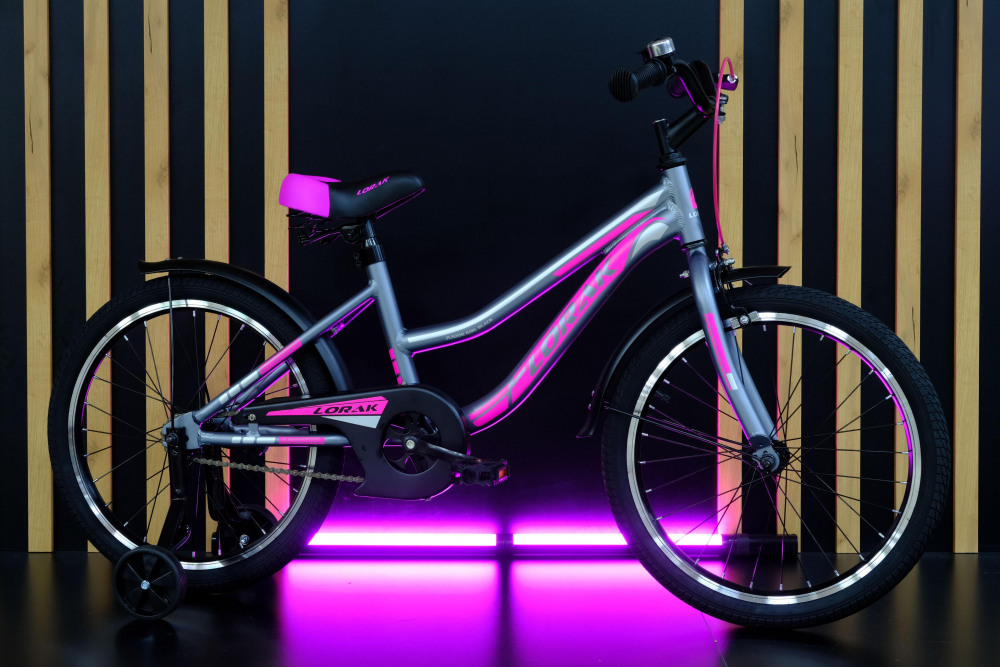 LORAK JUNIOR 20 Girl Black Матовый Серый/Розовый